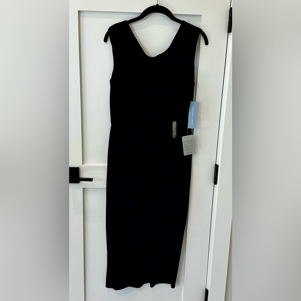London Times Formal Dark Navy Dress Size 12